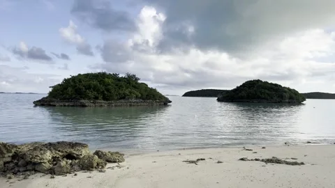 Small islands in Bahamas Stock Footage 258677082