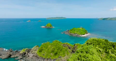 Small Islands in El Nido, Palawan. Philippines. Stock Footage 266406262