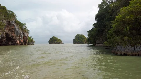 Small Islets Los Haitises National Park Stock Footage 129612960