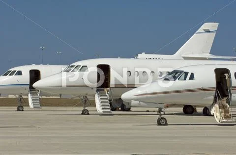 Small jet aircraft Stock Photos