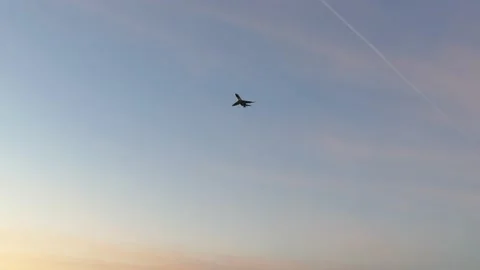 Small jet flying Stock Footage 139664456