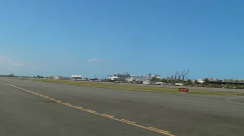 Small jet plane - executive jet taking off Stock Footage 10834092