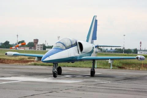 The small jet plane Stock Photos
