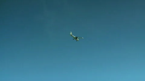 Small jet in the sky Stock Footage 464270