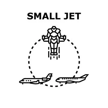 Small jet transportation concept using modern technology Stock Illustration