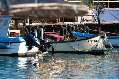 A small jetty in Nessebar Stock Photos