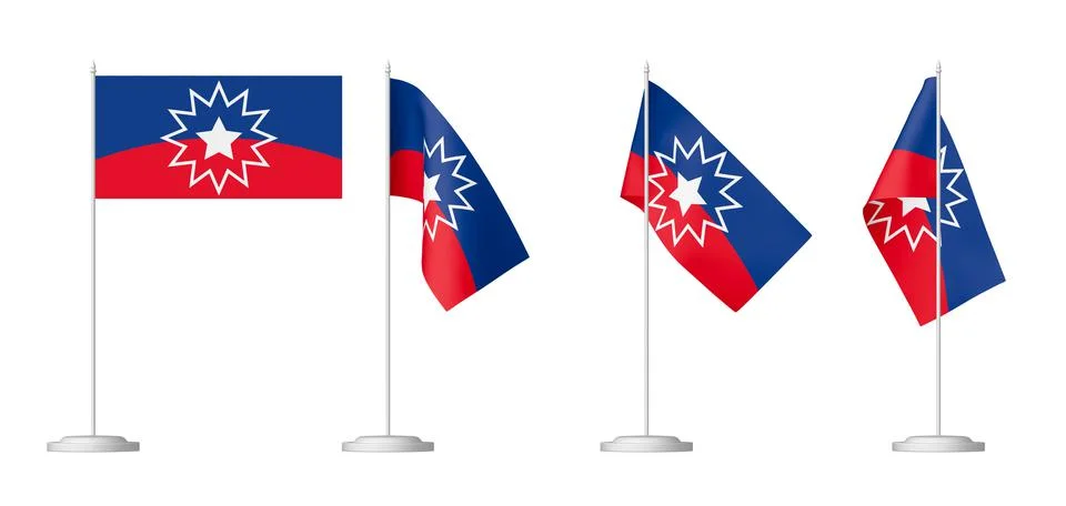 Small juneteenth table flag set isolated Stock Illustration