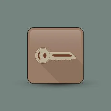 Small key icon Illustrazione stock