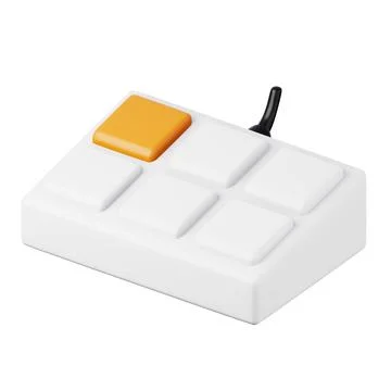 Small keyboard pad high quality 3D render illustration. Program development icon Stock Illustration