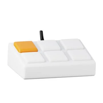 Small keyboard pad high quality 3D render illustration. Program development icon Stock Illustration