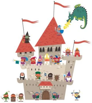 Small Kingdom on White 库存插图
