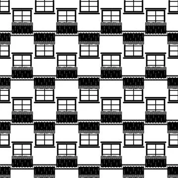 Small kitchen curtain pattern seamless vector Illustrazione stock