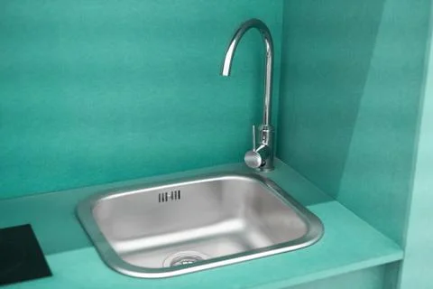 Small kitchen with sink Stock Photos