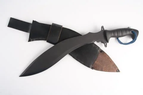 Small knife in leather case. Studio Photo Stock Photos
