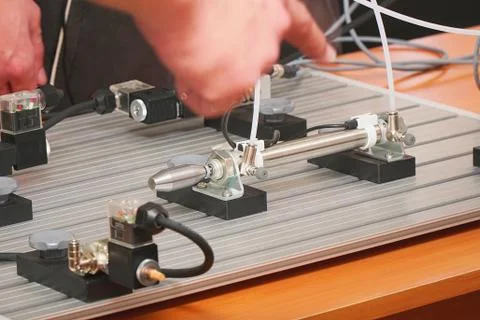 Small laboratory bench for experiments Stock Photos