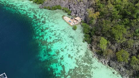 Small Lagoon in Coron, Philippines Stock Footage 302991069