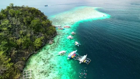 Small Lagoon in Coron, Philippines Stock Footage 302991070