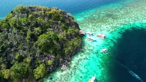 Small Lagoon in Coron, Philippines Stock Footage 302991071