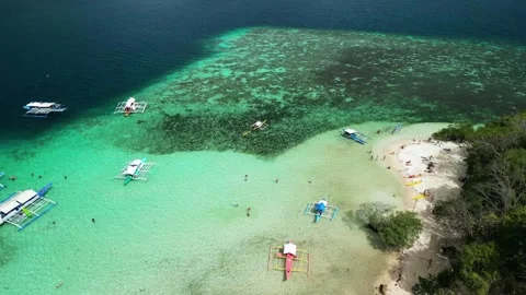 Small Lagoon in Coron, Philippines Stock Footage 302991129
