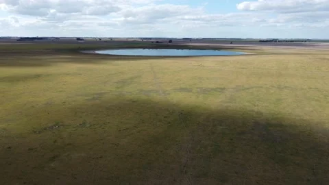 Small Lagoon on the farm Stock Footage 152037866