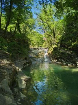 A small lake in the gorge Stock Photos