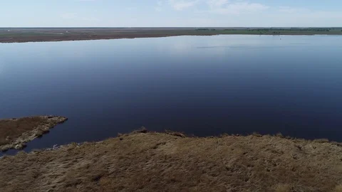 Small lake view from the air Stock Footage 91639826
