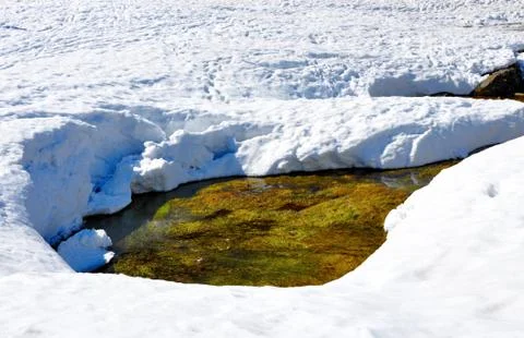 Small lake in winter Stock Photos