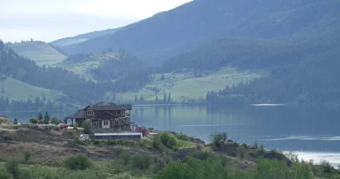 Small lakehouse under construction Stock Footage 166962429