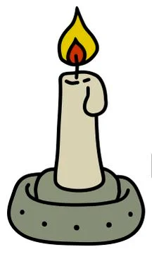 The small lamp with a candle Stock Illustration