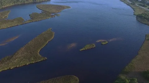 Small large meandering river Stock Footage 89774412