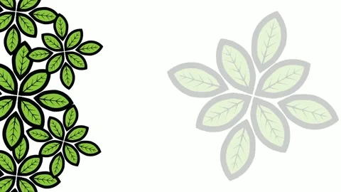 Small leafy green flower background animation rotating on the side Stock Footage 249032052