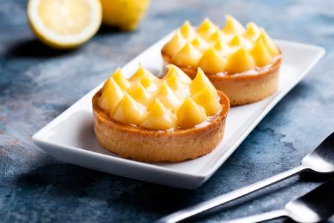 Small Lemon Pies Stock Photos