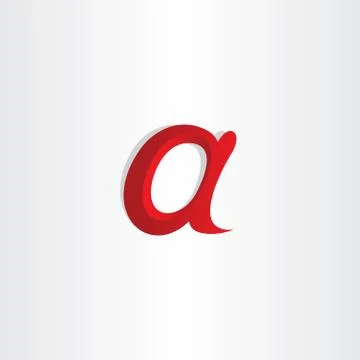 Small letter a symbol design Stock Illustration