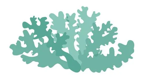 Small lichen bush semicircular shape logo icon Stock Illustration