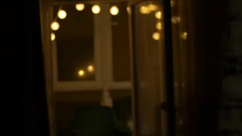 Small light balls, going to be focused in room Stock Footage 241085706