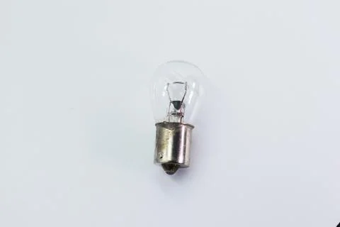 A small light bulb isolated on white background. Stock Photos