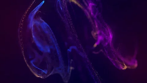 Small light particle movement like fluid water for background video Stock Footage 239448167