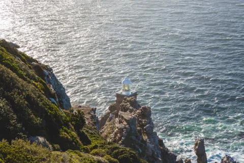 Small lighthouse at Cape Point Foto stock