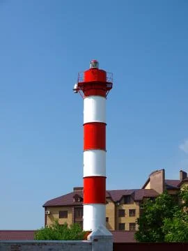 Small lighthouse in daylight Stock Photos