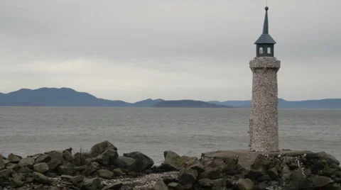 Small lighthouse Stock Footage 1018392