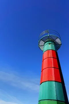Small lighthouse in Santurtzi Stock Photos