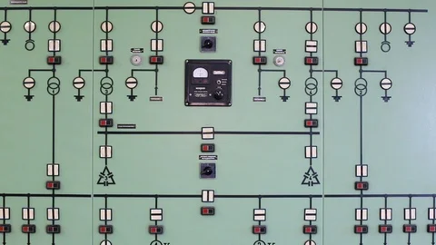 Small lights are lit on the circuit board, indicating the proper flow of gas in Stock Footage 124906506