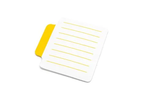 Small lined sticky notes isolated on white background Stock Photos