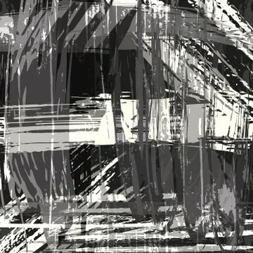 Small lines monochrome pattern in graffiti style Stock Illustration