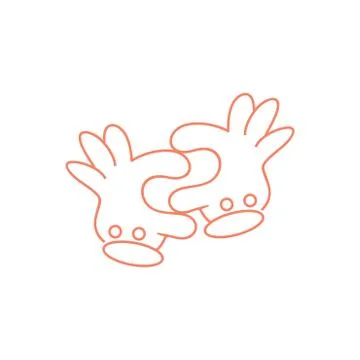Small linked hand doodle design decor vector Stock Illustration