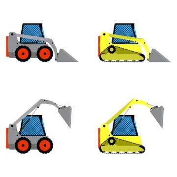 Small loaders set Illustrazione stock
