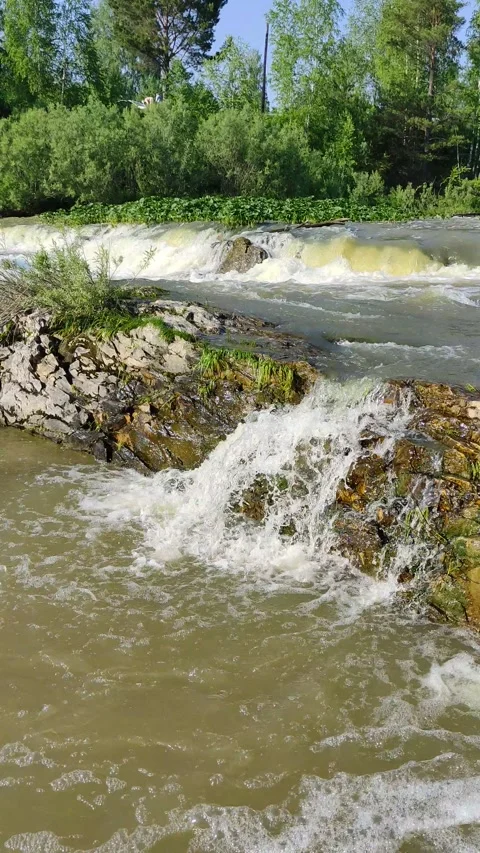 A small local waterfall Stock Footage 279909099