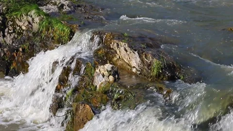 A small local waterfall Stock Footage 282800850