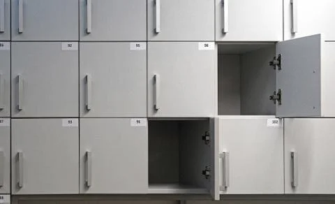 Small lockers storage Stock Photos
