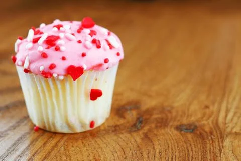 Small love cupcake Stock Photos